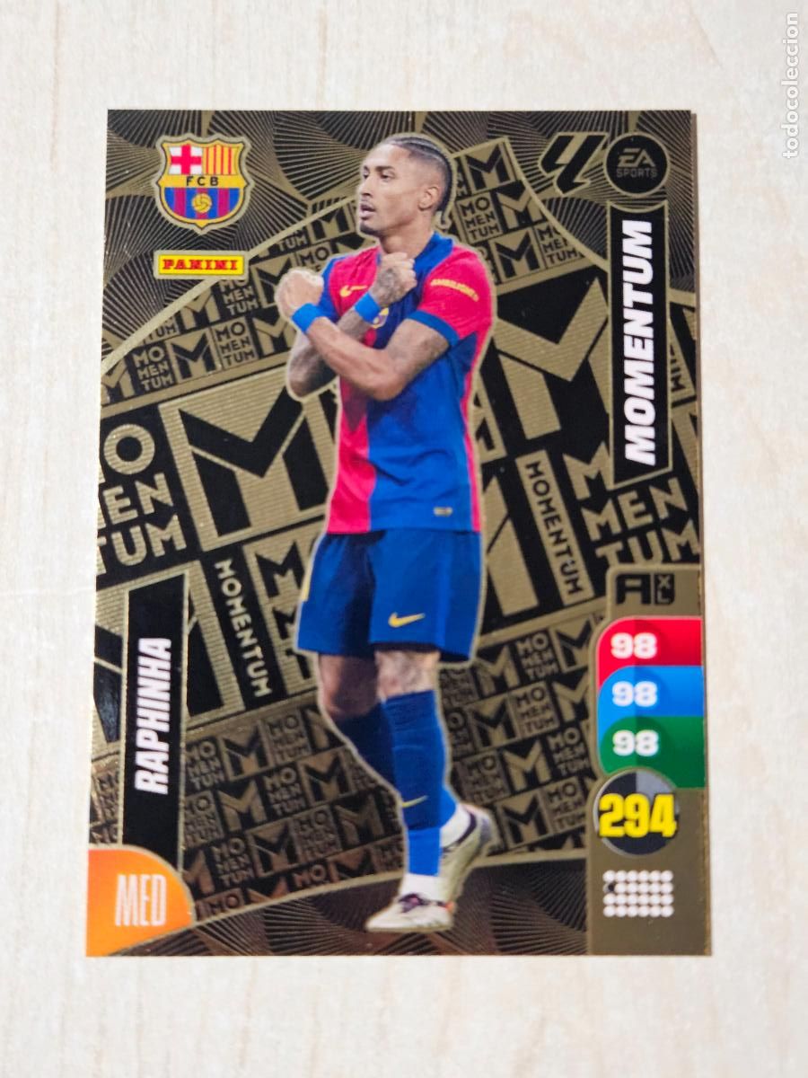 Football Stickers: FICHA RAPHINHA - ADRENALYN 24 25 - PANINI 2024 - 25 - CROMO - MOMENTUM