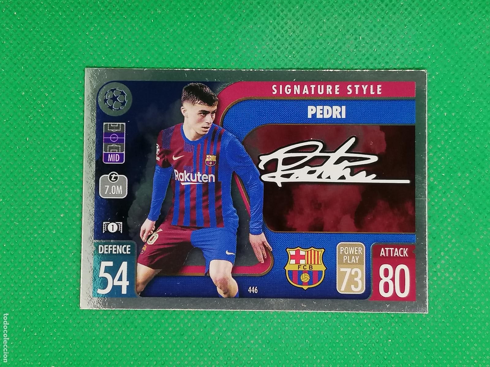 Cromos de F&uacute;tbol: 446 PEDRI BARCELONA SIGNATURE STYLE ⚽ TOPPS MATCH ATTAX CHAMPIONS 2021 2022 21 22 ⚽