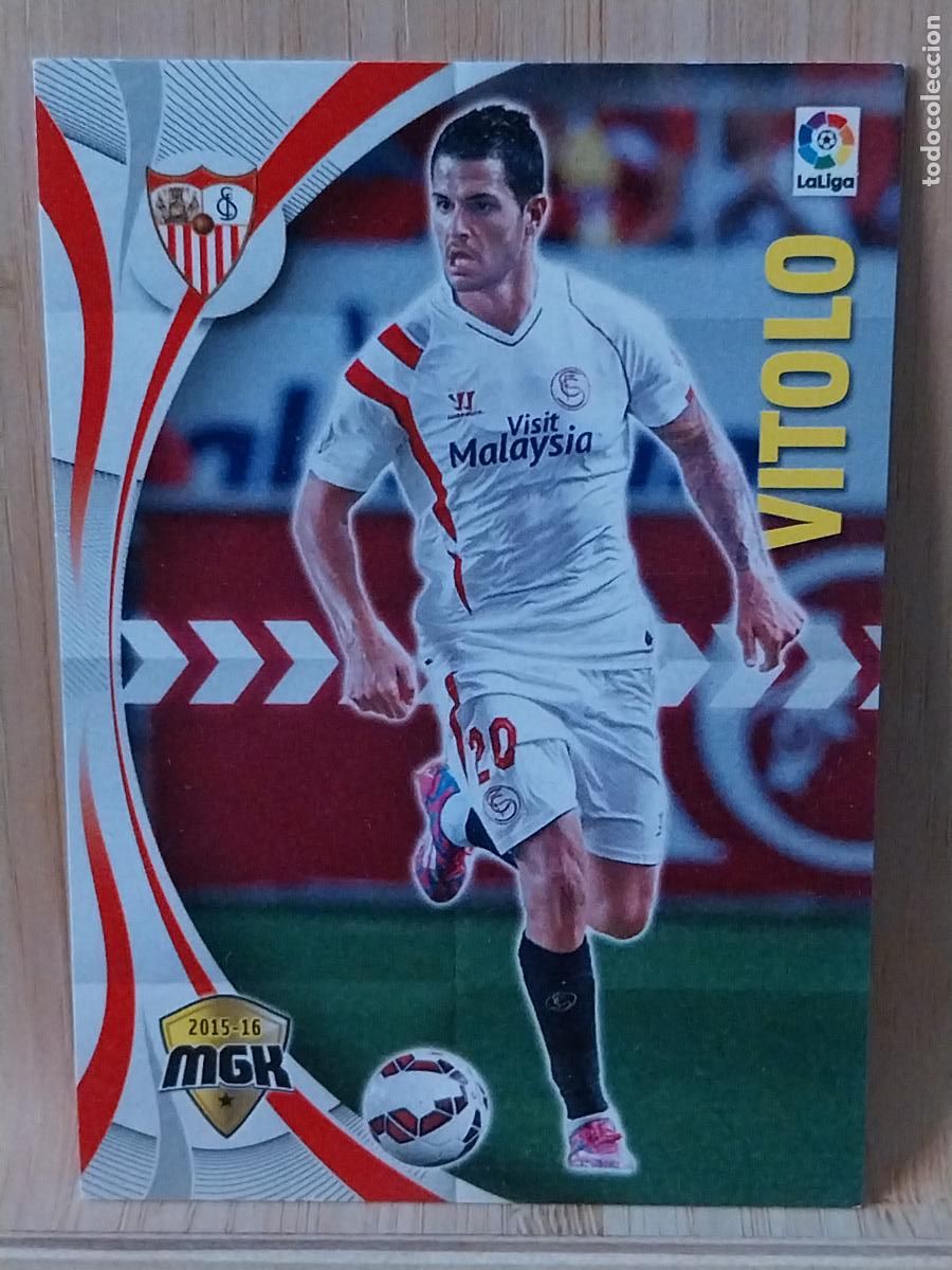 Cromos de F&uacute;tbol: VITOLO SEVILLA F C PANINI MGK MEGAKRAKS 2015 15 16 CROMO 449 * ORIGINAL TRADING CARD