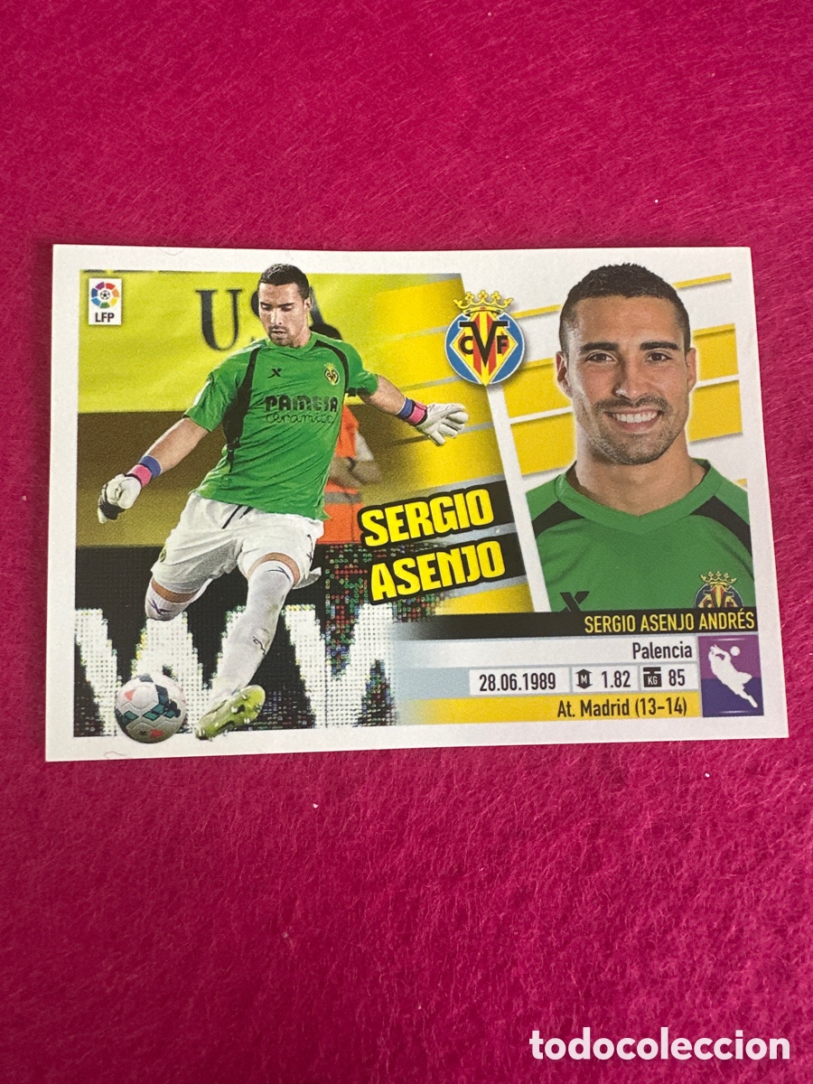 Cromos de F&uacute;tbol: SERGIO ASENJO(VILLARREAL) 2B COLOCA LIGA ESTE 2013-2014 13 14 NUNCA PEGADO SIN PEGAR