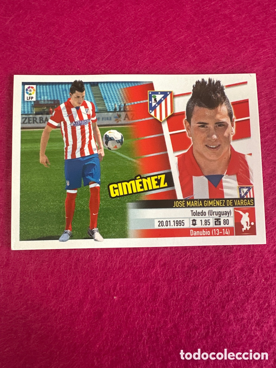 Fu&szlig;ball-Sticker: GIM&Eacute;NEZ (AT.MADRID)3B COLOCA LIGA ESTE 2013-2014 13 14 NUNCA PEGADO SIN PEGAR
