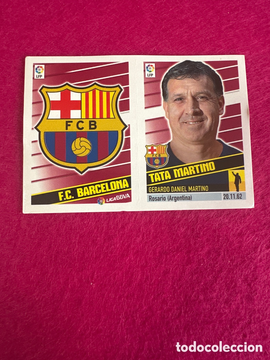 Cartes &agrave; collectionner de Football: ESCUDO/TATA MARTINO(BARCELONA)4B COLOCA LIGA ESTE 2013-2014 13 14 NUNCA PEGADO SIN PEGAR