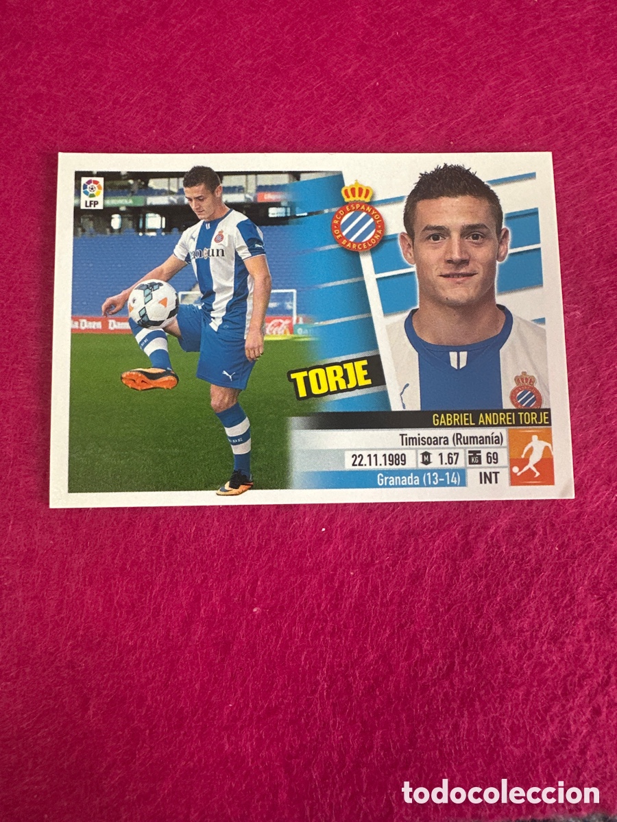 Cromos de F&uacute;tbol: TORJE (ESPANYOL)13B COLOCA LIGA ESTE 2013-2014 13 14 NUNCA PEGADO SIN PEGAR