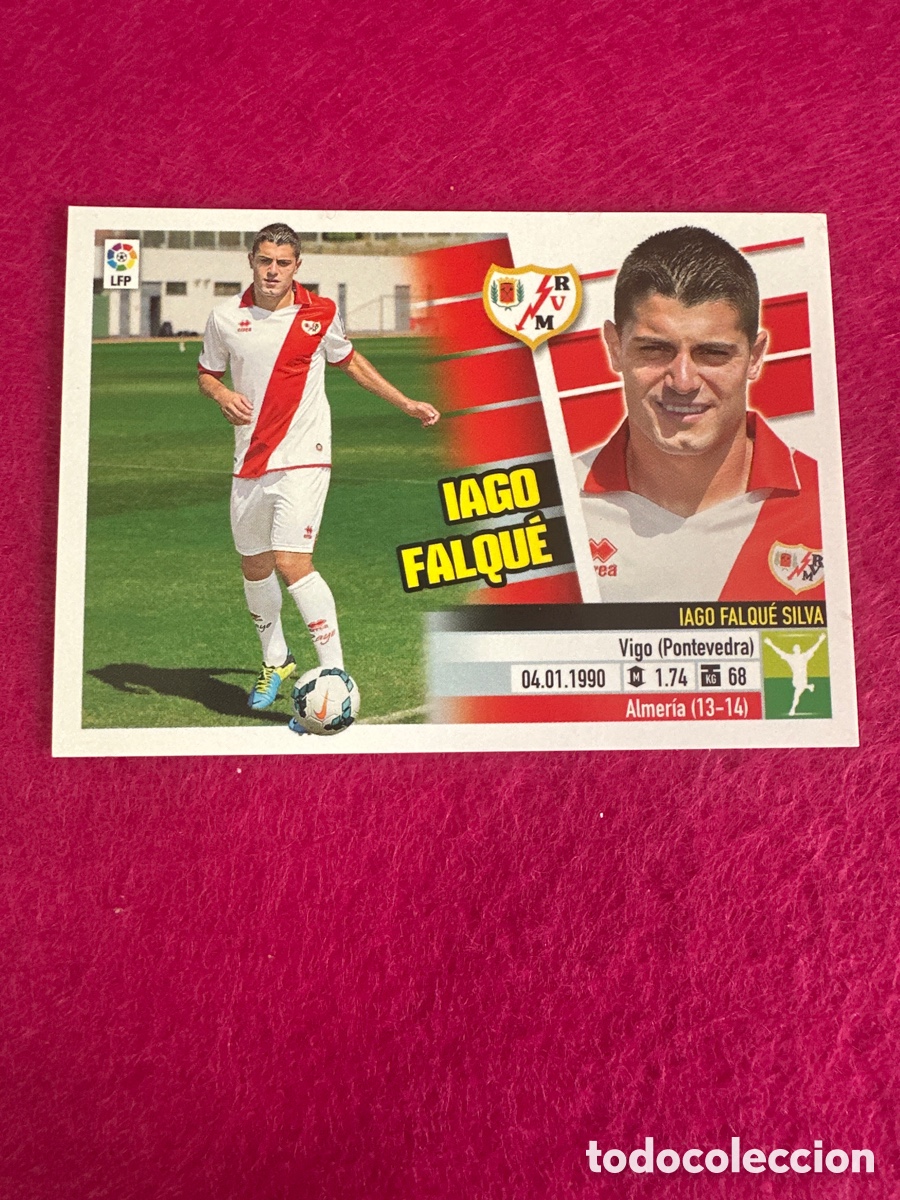 Cartes &agrave; collectionner de Football: IAGO FALQU&Eacute;(RAYO VALLECANO) 13B COLOCA LIGA ESTE 2013-2014 13 14 NUNCA PEGADO SIN PEGAR