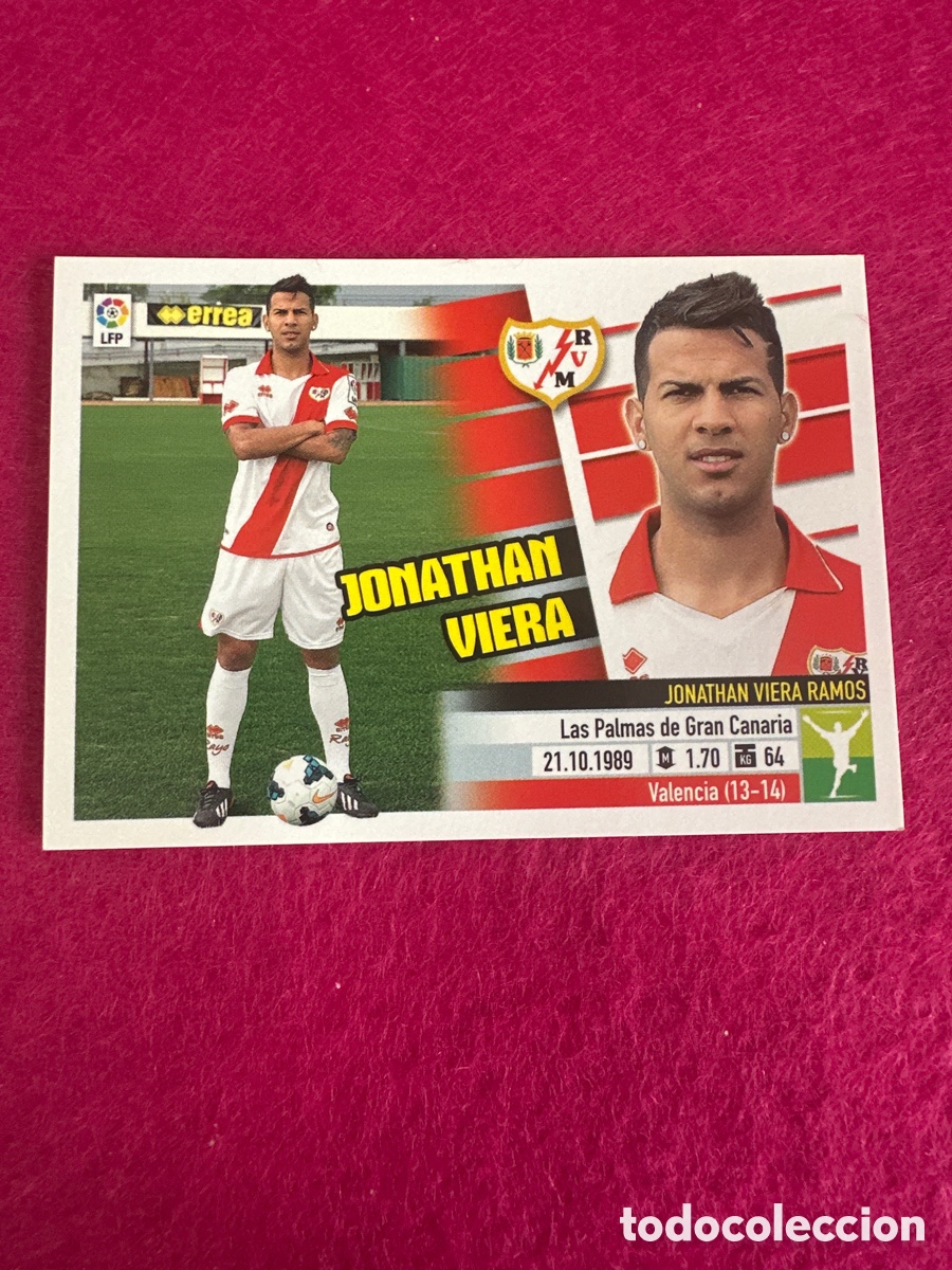 Cartes &agrave; collectionner de Football: JONATHAN VIERA(RAYO VALLECANO) 16B COLOCA LIGA ESTE 2013-2014 13 14 NUNCA PEGADO SIN PEGAR