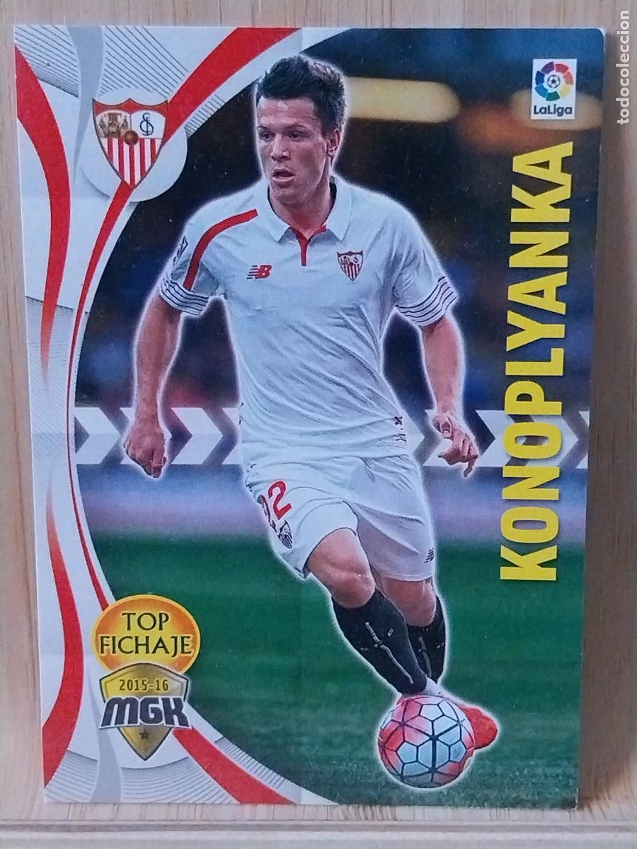 Cromos de F&uacute;tbol: KONOPLYANKA SEVILLA F C PANINI MGK MEGAKRAKS 2015 15 16 CROMO 455 * ORIGINAL TRADING CARD