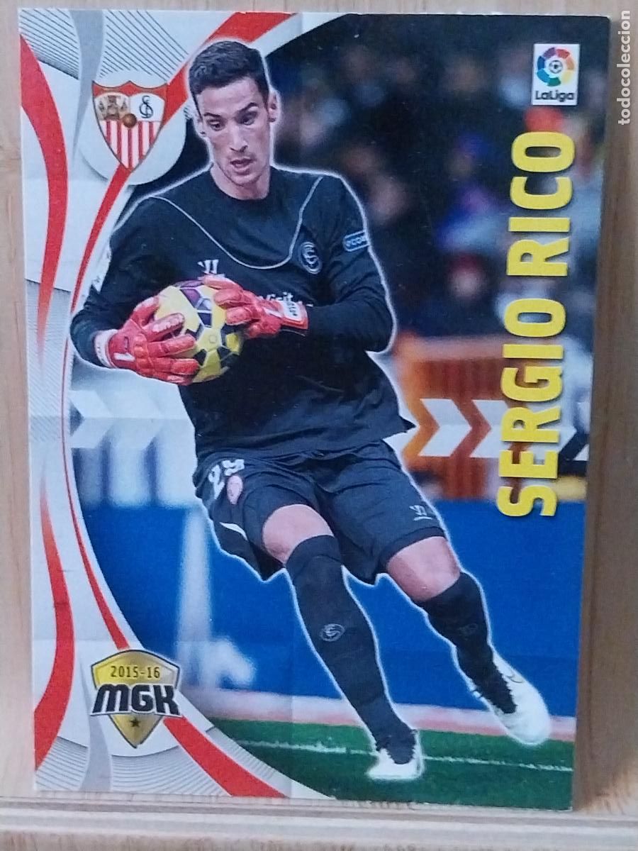 Cromos de F&uacute;tbol: SERGIO RICO SEVILLA F C PANINI MGK MEGAKRAKS 2015 15 16 CROMO 435 ORIGINAL TRADING CARD