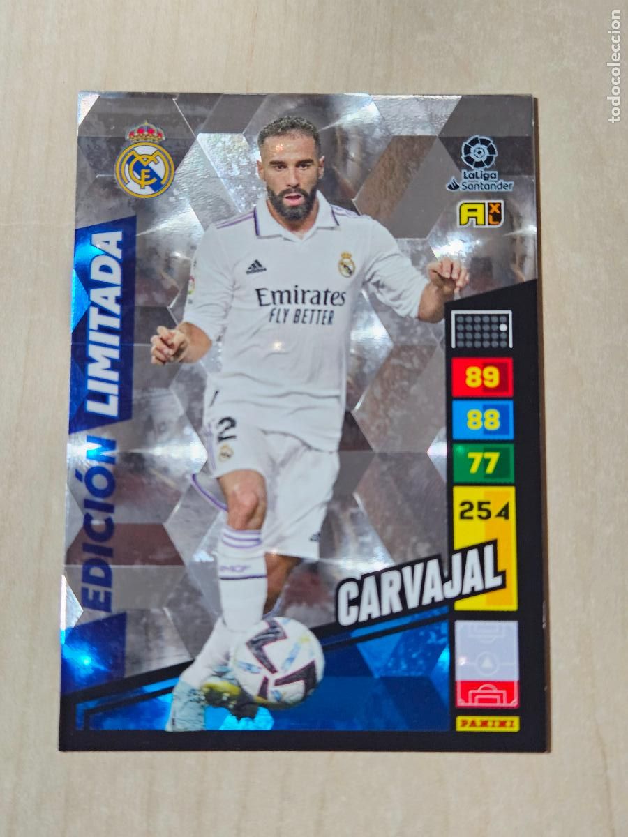 Cromos de F&uacute;tbol: FICHA CARVAJAL - ADRENALYN 22 23 - PANINI 2022 - 23 - CROMO - EDICION LIMITADA
