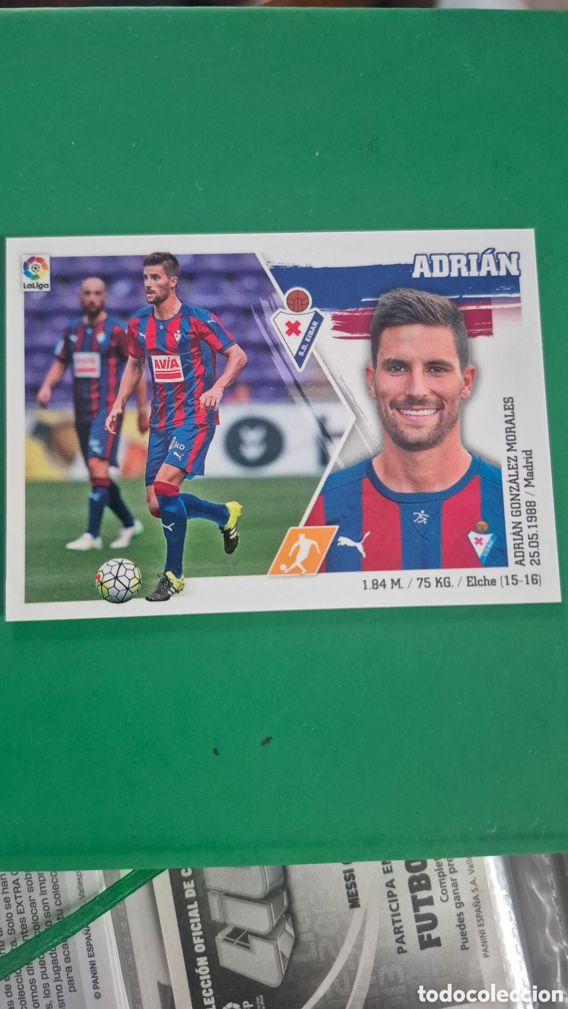 Cromos de F&uacute;tbol: LIGA ESTE 2015 2016 15 16 PANINI ADRIAN 22 EIBAR COLECCI&Oacute;N ALBUM F&Uacute;TBOL 4&ordf; EDICI&Oacute;N