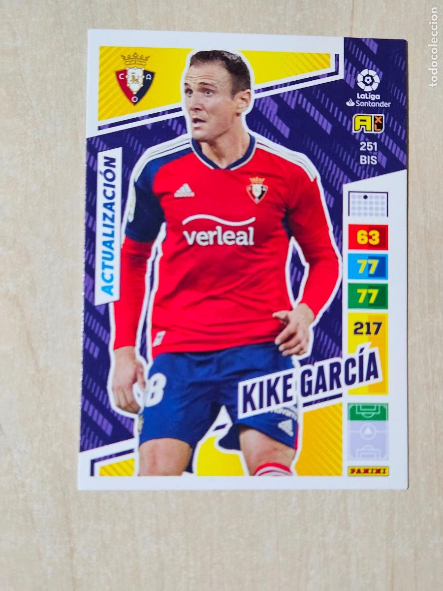 Cromos de F&uacute;tbol: FICHA N&ordm; 251 BIS - KIKE GARCIA - ADRENALYN 22 23 - PANINI 2022 - 23 - CROMO - ACTUALIZACION