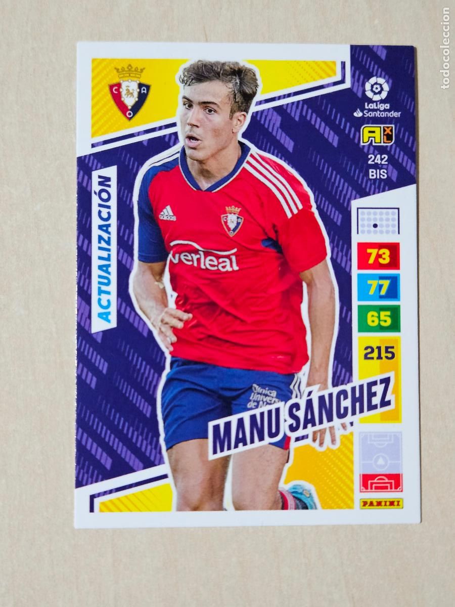 Cromos de F&uacute;tbol: FICHA N&ordm; 242 BIS - MANU SANCHEZ - ADRENALYN 22 23 - PANINI 2022 - 23 - CROMO - ACTUALIZACION
