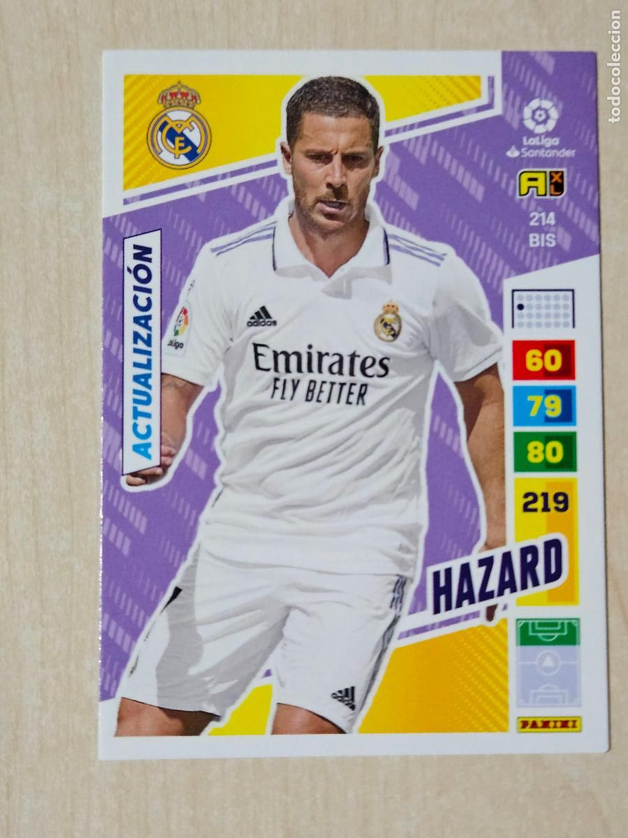 Cromos de F&uacute;tbol: FICHA N&ordm; 214 BIS - HAZARD - ADRENALYN 22 23 - PANINI 2022 - 23 - CROMO - ACTUALIZACION