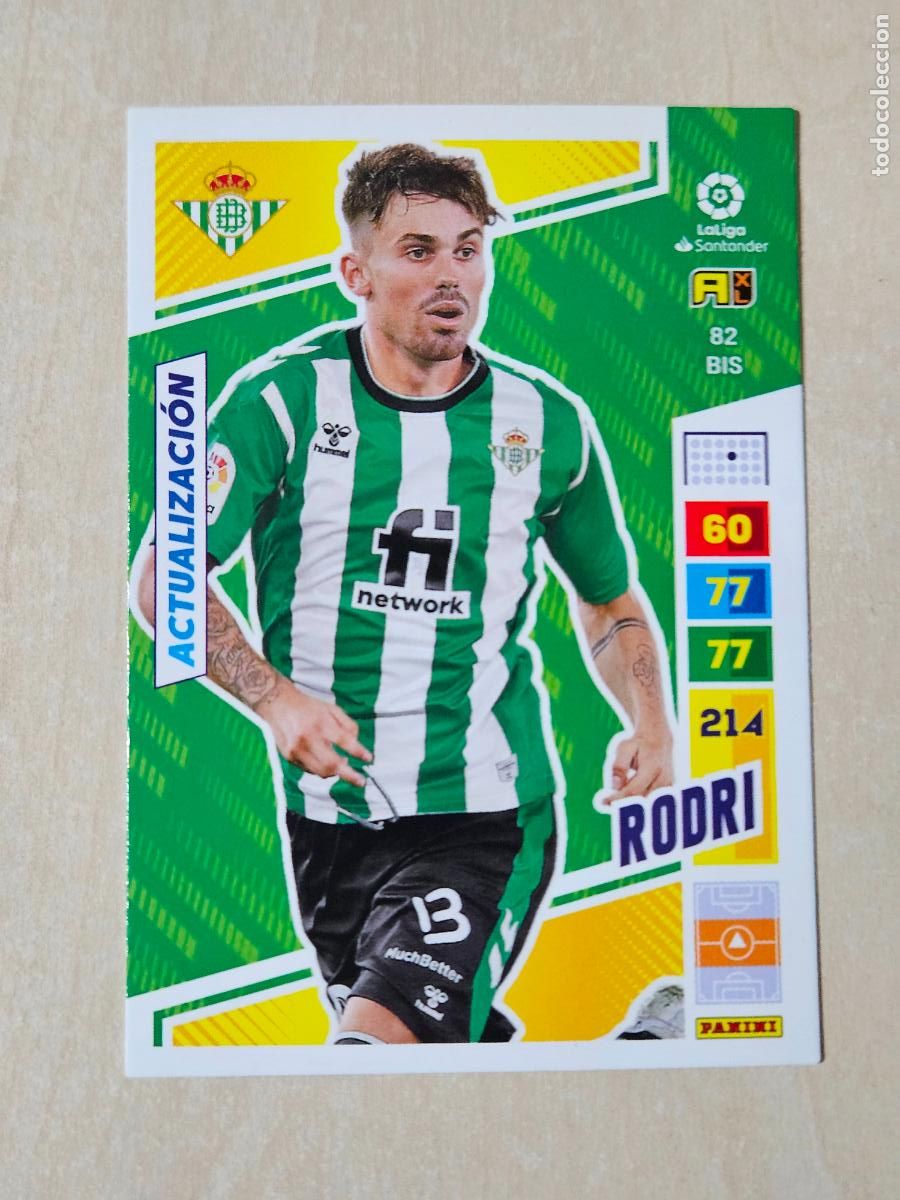 Cromos de F&uacute;tbol: FICHA N&ordm; 82 BIS - RODRI - ADRENALYN 22 23 - PANINI 2022 - 23 - CROMO - ACTUALIZACION