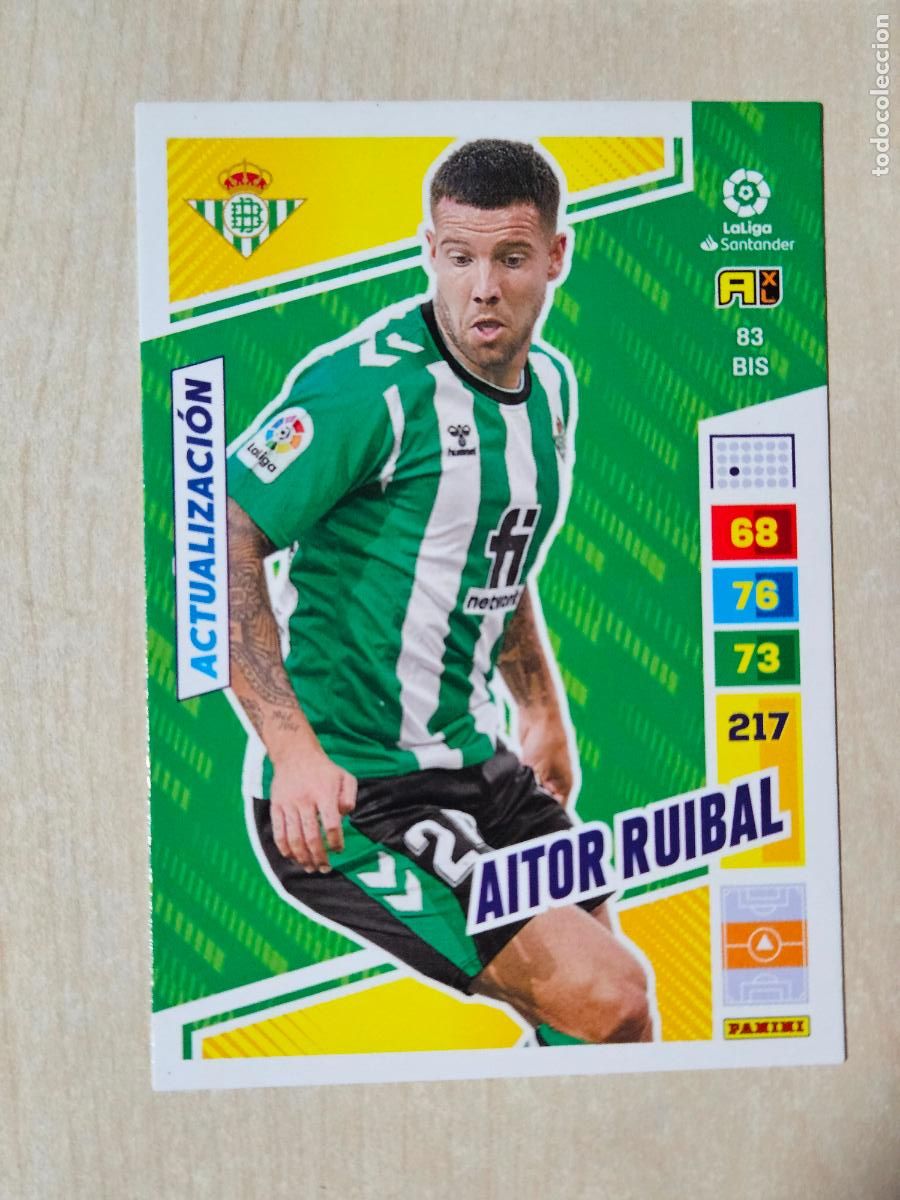 Cromos de F&uacute;tbol: FICHA N&ordm; 83 BIS - AITOR RUIBAL - ADRENALYN 22 23 - PANINI 2022 - 23 - CROMO - ACTUALIZACION