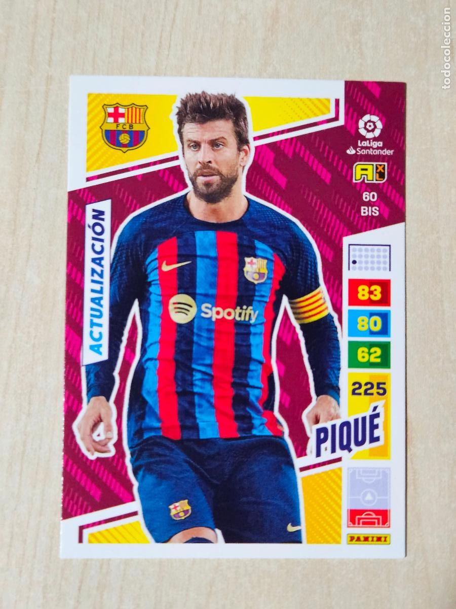 Cromos de F&uacute;tbol: FICHA N&ordm; 60 BIS - PIQUE - ADRENALYN 22 23 - PANINI 2022 - 23 - CROMO - ACTUALIZACION