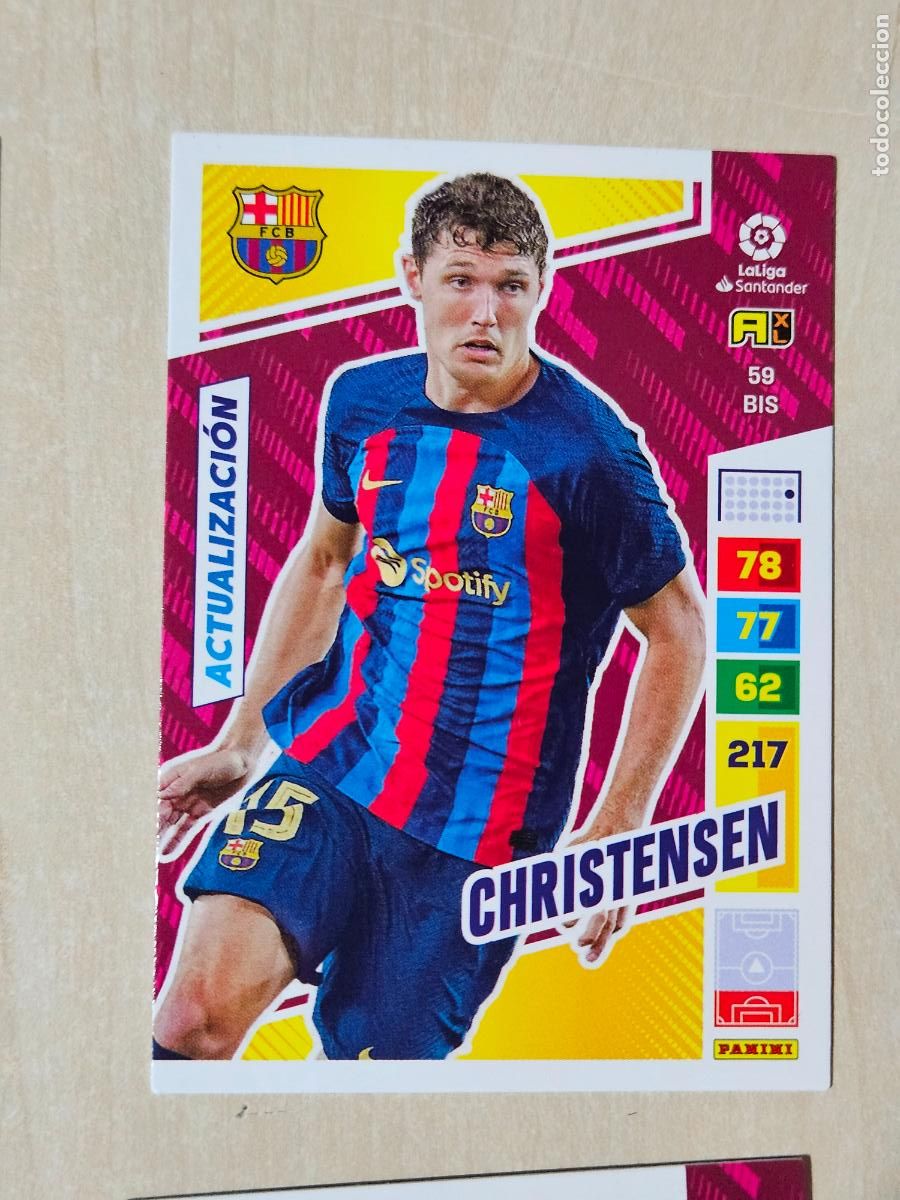 Cromos de F&uacute;tbol: FICHA N&ordm; 59 BIS - CHRISTENSEN - ADRENALYN 22 23 - PANINI 2022 - 23 - CROMO - ACTUALIZACION