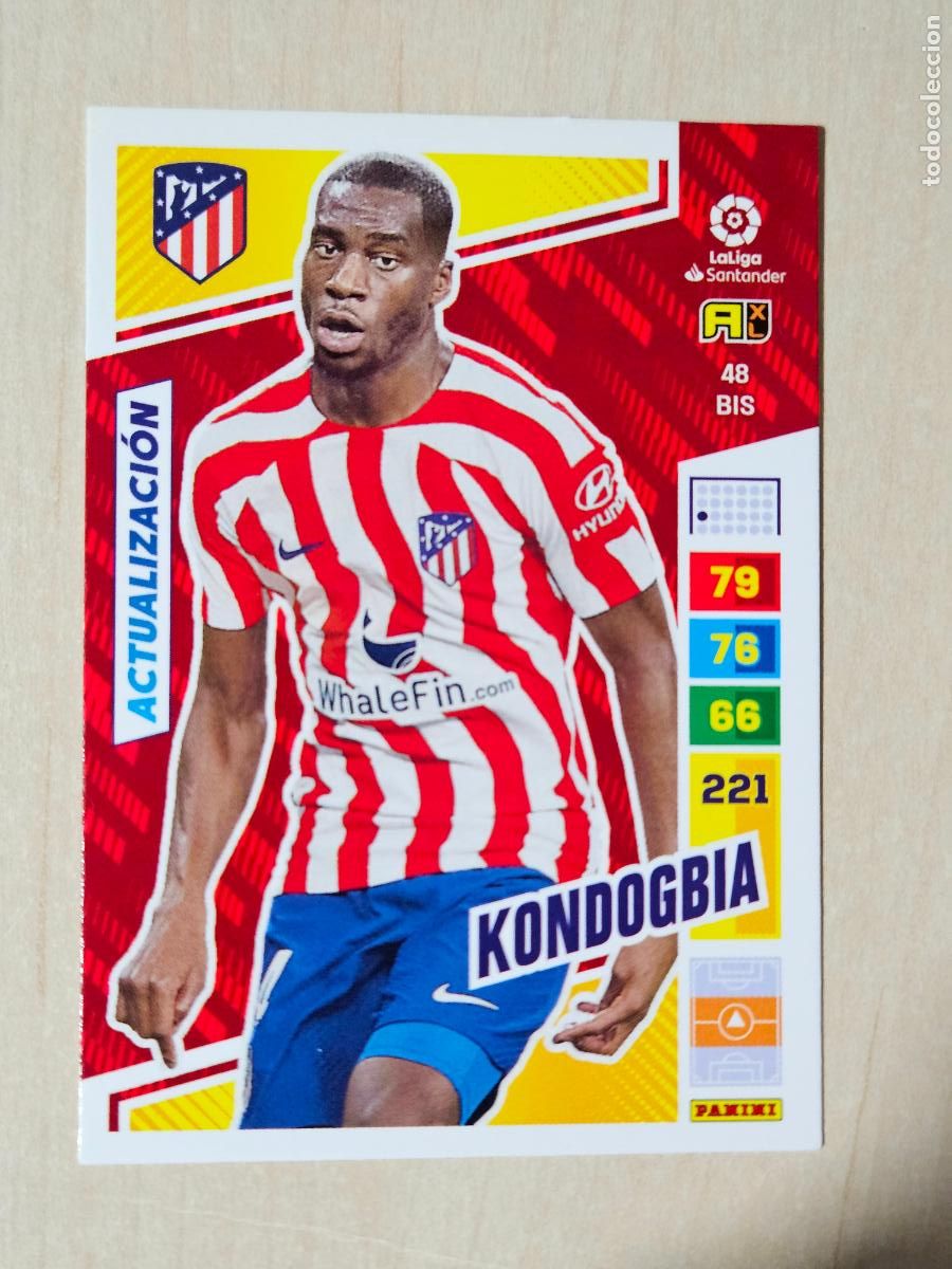 Cromos de F&uacute;tbol: FICHA N&ordm; 48 BIS - KONDOGBIA - ADRENALYN 22 23 - PANINI 2022 - 23 - CROMO - ACTUALIZACION