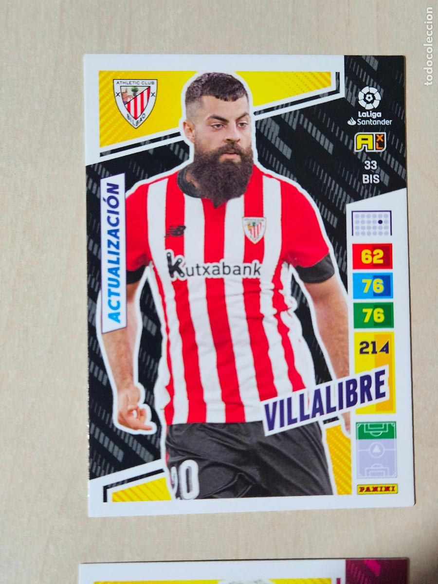 Cromos de F&uacute;tbol: FICHA N&ordm; 33 BIS - VILLALIBRE - ADRENALYN 22 23 - PANINI 2022 - 23 - CROMO - ACTUALIZACION