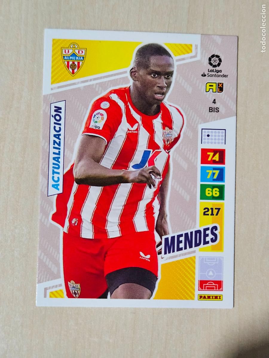 Cromos de F&uacute;tbol: FICHA N&ordm; 4 BIS - MENDES - ADRENALYN 22 23 - PANINI 2022 - 23 - CROMO - ACTUALIZACION