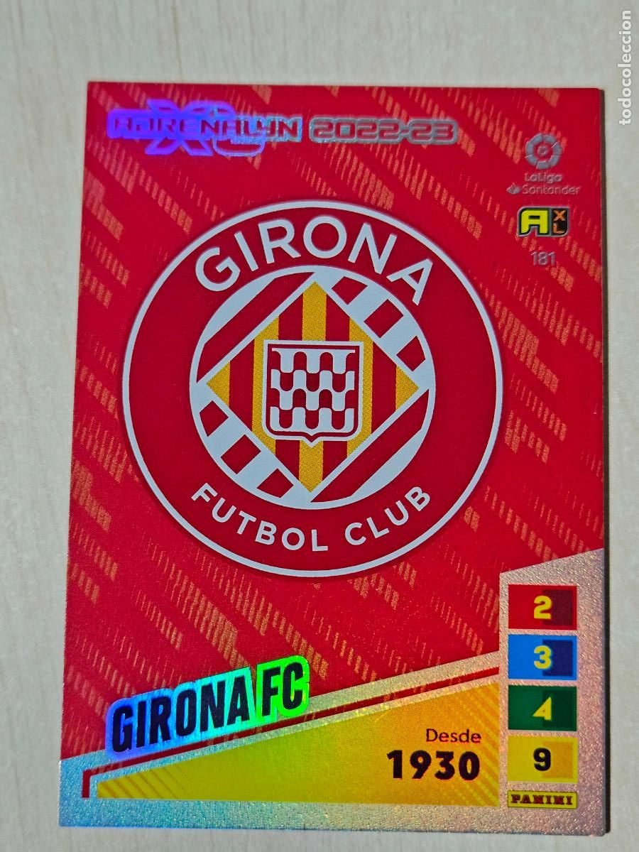 Cromos de F&uacute;tbol: FICHA N&ordm; 181 ESCUDO - ADRENALYN 22 23 - PANINI 2022 - 23 - CROMO - GIRONA