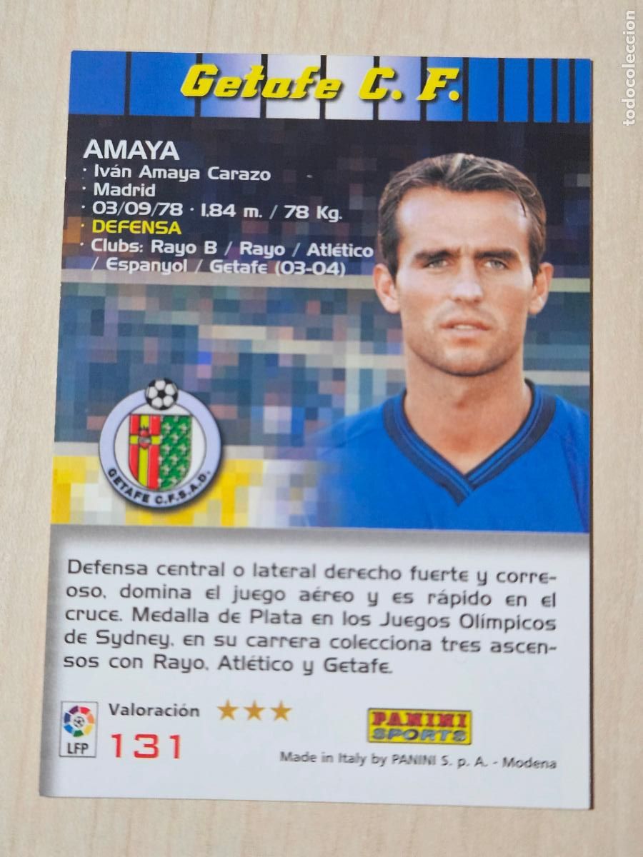 Cromos de F&uacute;tbol: CROMO N&ordm; 131 AMAYA - MEGACRACKS 2004 05 - GETAFE