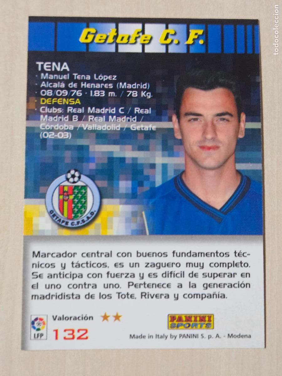 Cromos de F&uacute;tbol: CROMO N&ordm; 132 TENA - MEGACRACKS 2004 05 - GETAFE