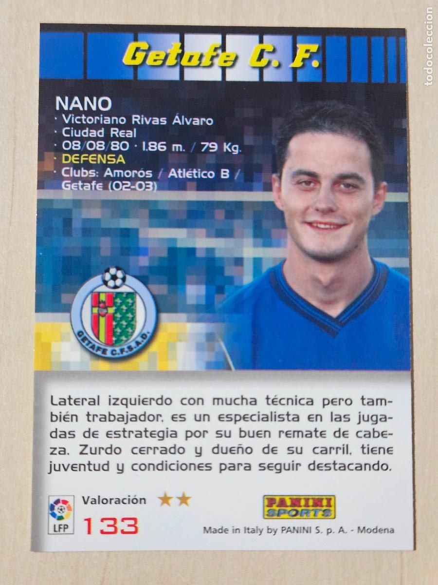 Cromos de F&uacute;tbol: CROMO N&ordm; 133 NANO - MEGACRACKS 2004 05 - GETAFE