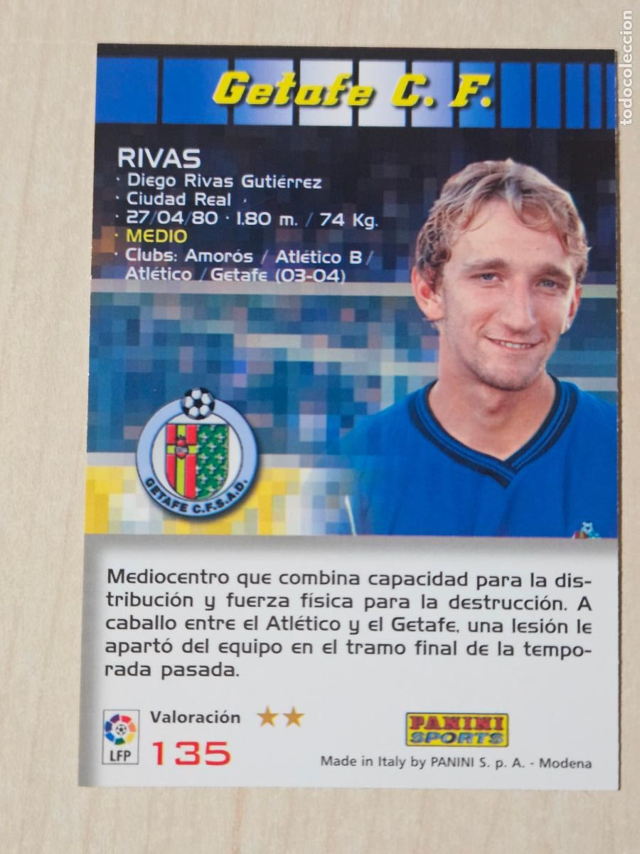 Cromos de F&uacute;tbol: CROMO N&ordm; 135 RIVAS - MEGACRACKS 2004 05 - GETAFE