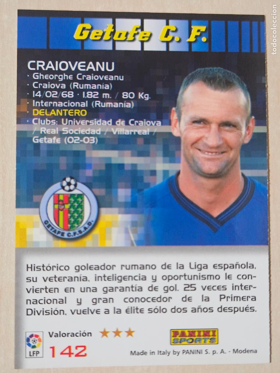 Cromos de F&uacute;tbol: CROMO N&ordm; 142 CRAIOVEANU - MEGACRACKS 2004 05 - GETAFE