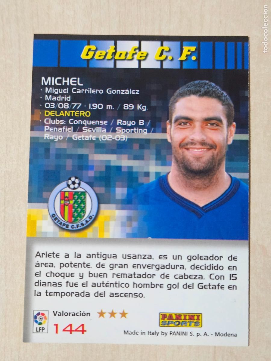 Cromos de F&uacute;tbol: CROMO N&ordm; 144 MICHEL - MEGACRACKS 2004 05 - GETAFE