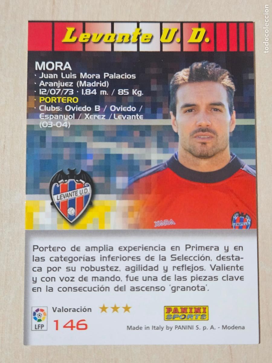 Cromos de F&uacute;tbol: CROMO N&ordm; 146 MORA - MEGACRACKS 2004 05 - LEVANTE