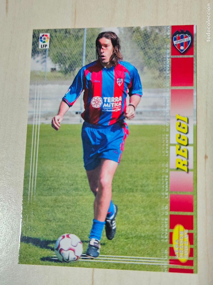 Cromos de F&uacute;tbol: CROMO N&ordm; 160 REGGI - MEGACRACKS 2004 05 - LEVANTE - LOGO MEGAS LETRAS EN GRIS