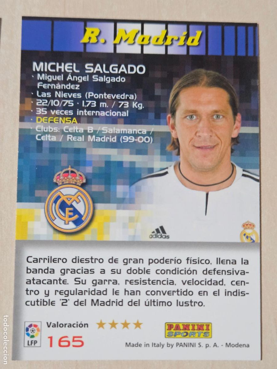 Cromos de F&uacute;tbol: CROMO N&ordm; 165 MICHEL SALGADO - MEGACRACKS 2004 05 - REAL MADRID