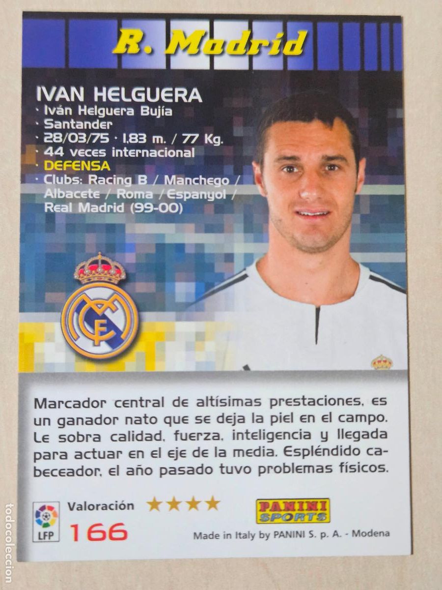Cromos de F&uacute;tbol: CROMO N&ordm; 166 IVAN HELGUERA - MEGACRACKS 2004 05 - REAL MADRID