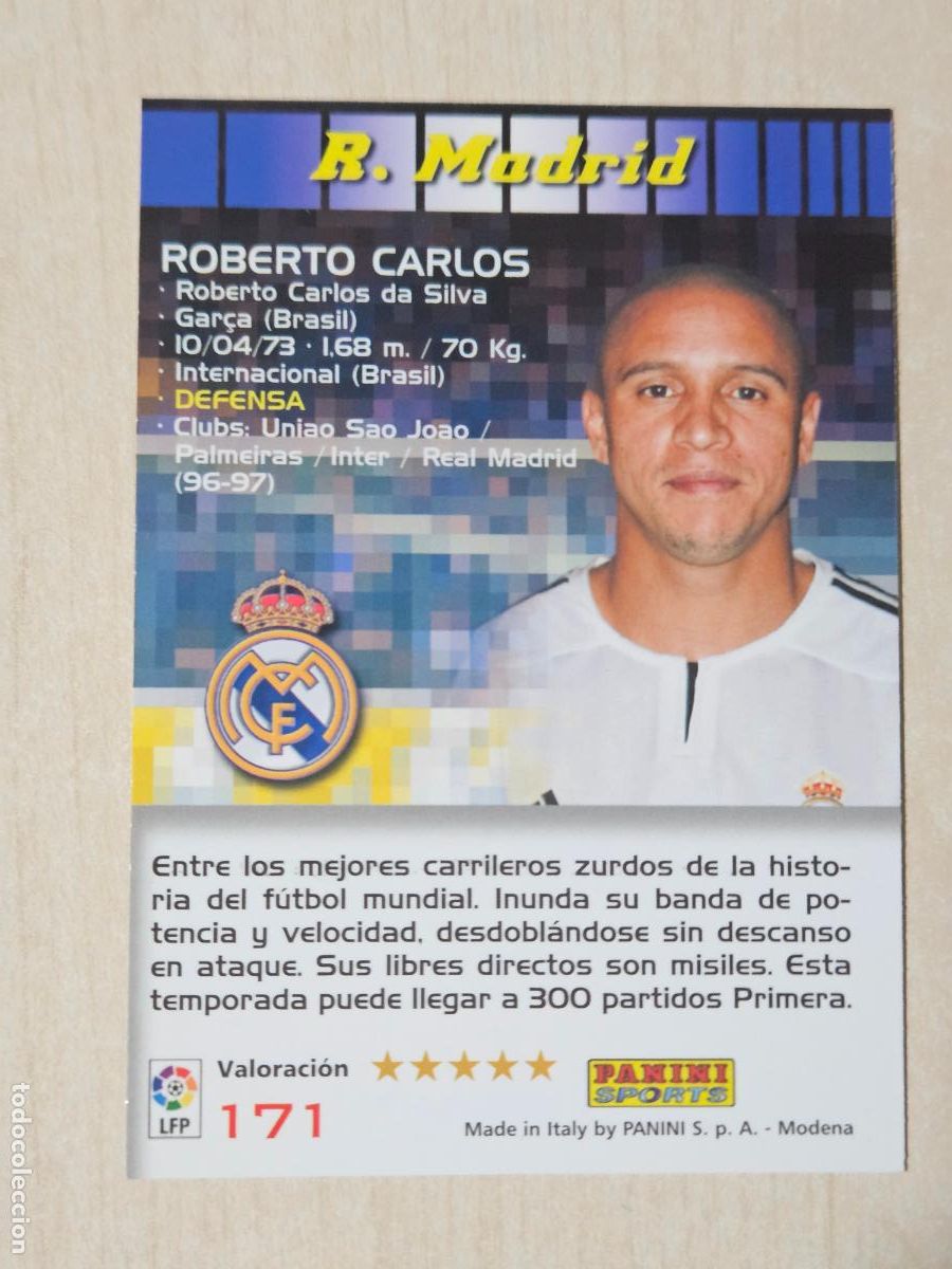 Cromos de F&uacute;tbol: CROMO N&ordm; 171 ROBERTO CARLOS - MEGACRACKS 2004 05 - REAL MADRID
