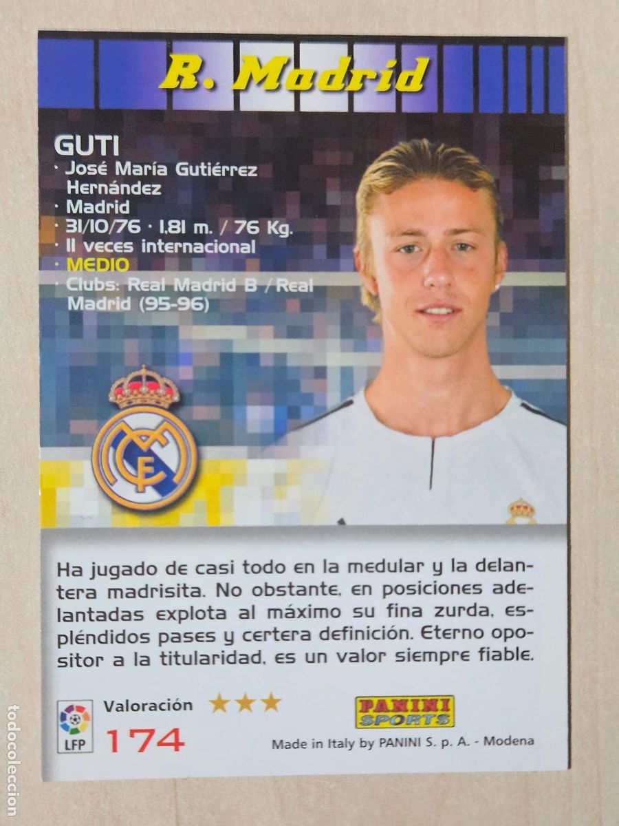 Cromos de F&uacute;tbol: CROMO N&ordm; 174 GUTI - MEGACRACKS 2004 05 - REAL MADRID