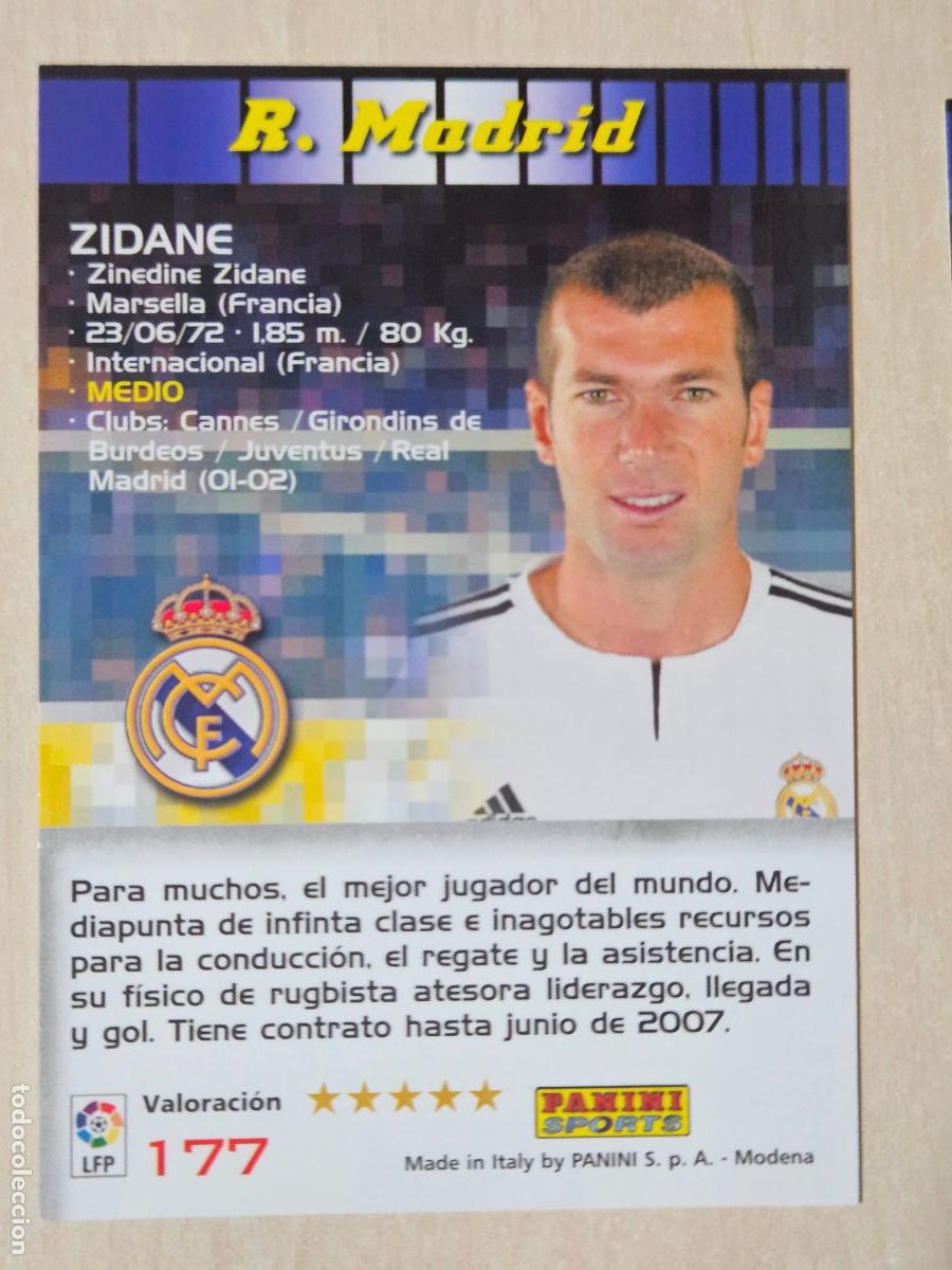 Cromos de F&uacute;tbol: CROMO N&ordm; 177 ZIDANE - MEGACRACKS 2004 05 - REAL MADRID
