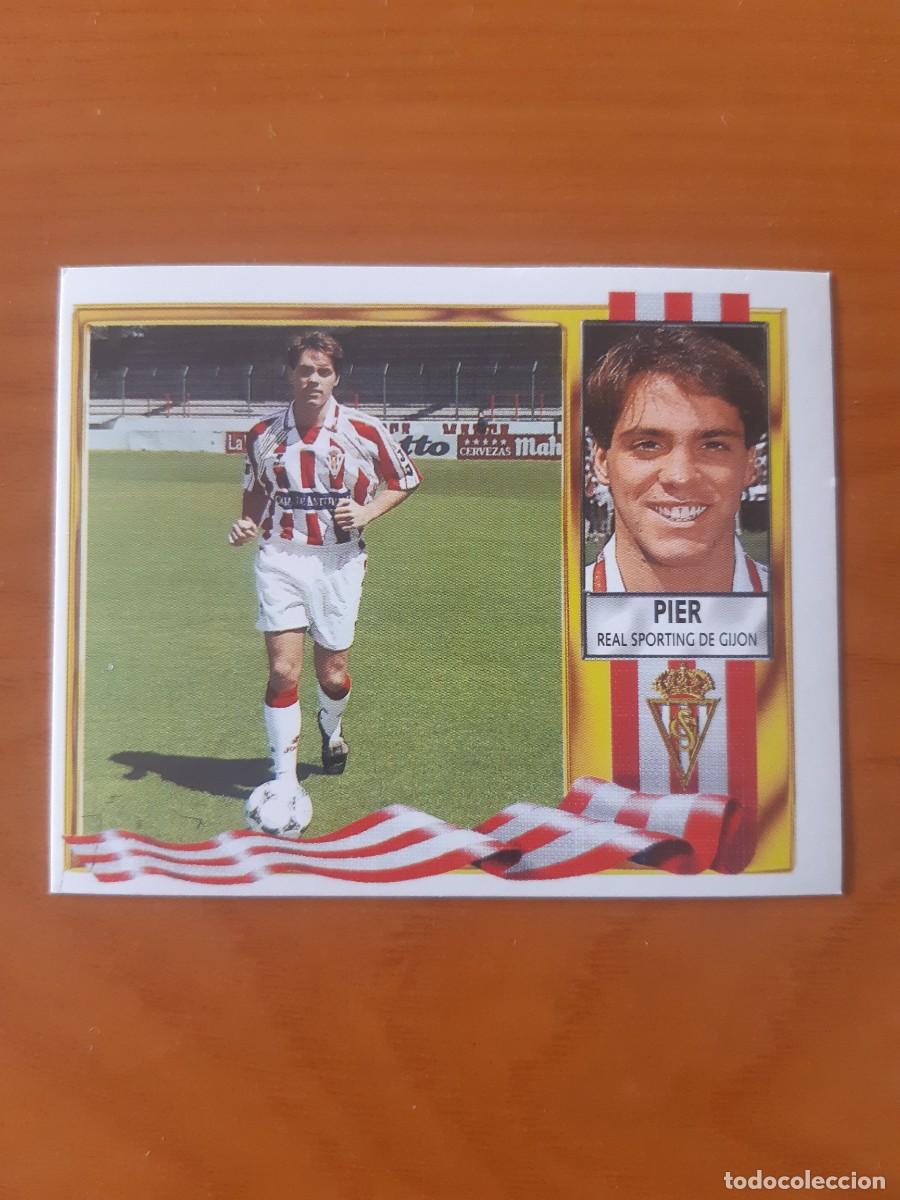 Fu&szlig;ball-Sticker: BAJA PIER SPORTING GIJ&Oacute;N LIGA 95-96 ESTE. NUNCA PEGADO, SIN PEGAR