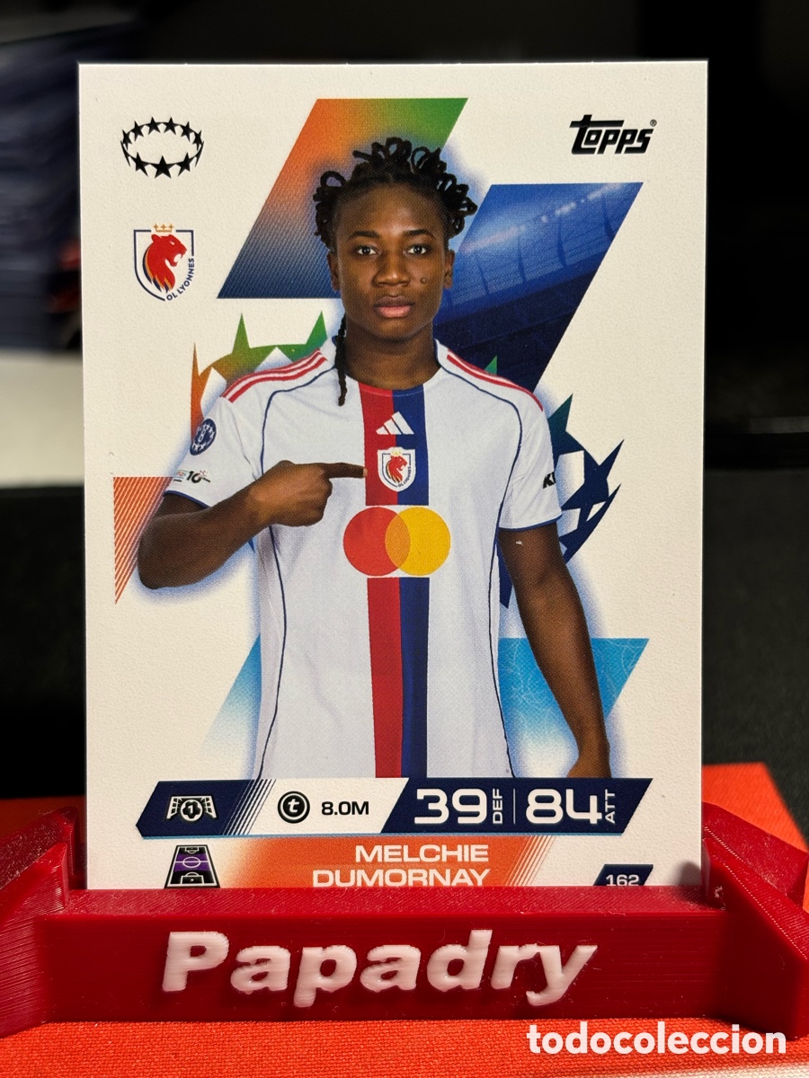 Cromos de F&uacute;tbol: TOPPS MATCH ATTAX Extra CL 2025/26 - Melchie Dumornay #162 OL Lyonnes