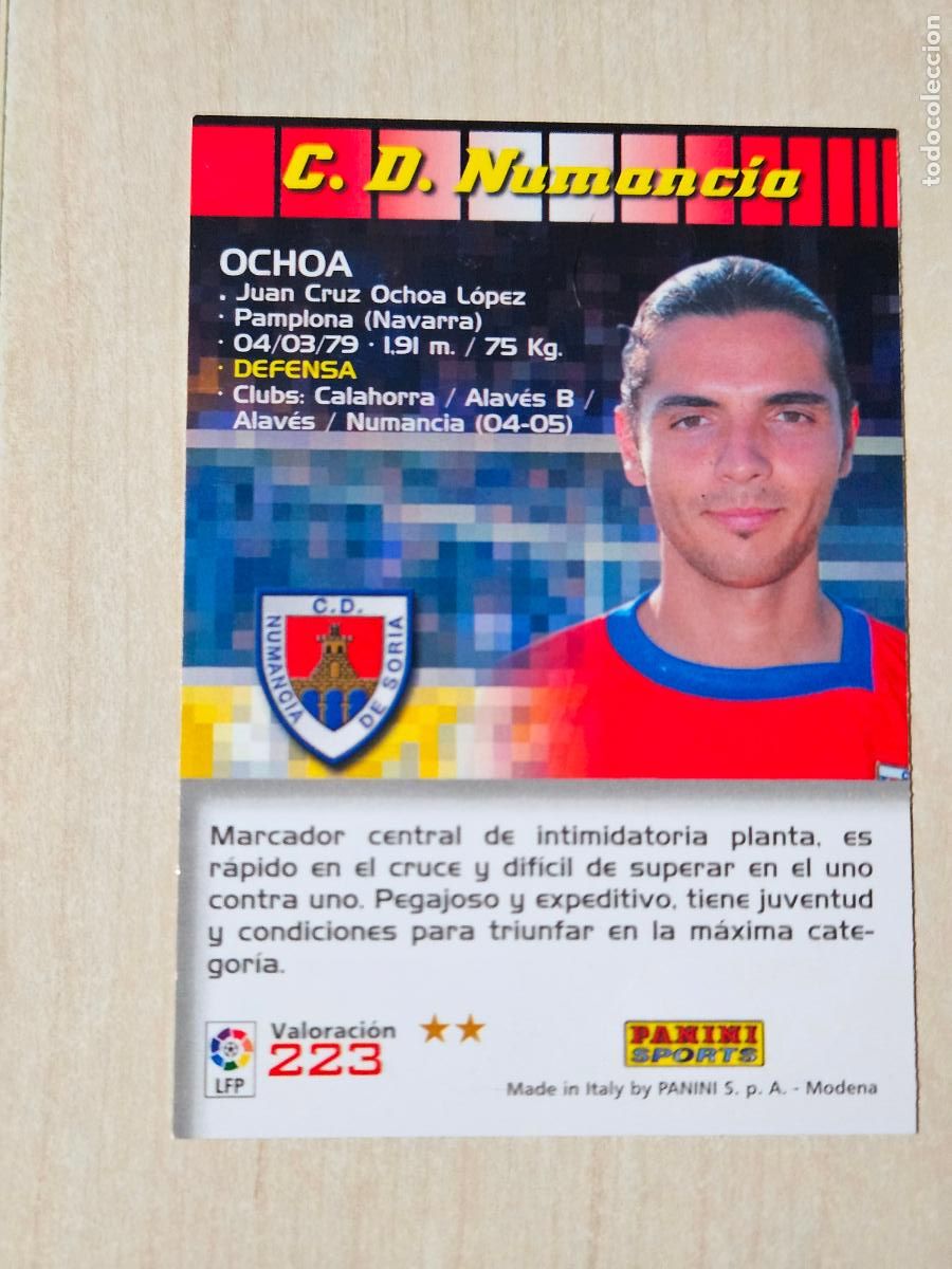 Cromos de F&uacute;tbol: CROMO N&ordm; 223 OCHOA - MEGACRACKS 2004 05 - NUMANCIA