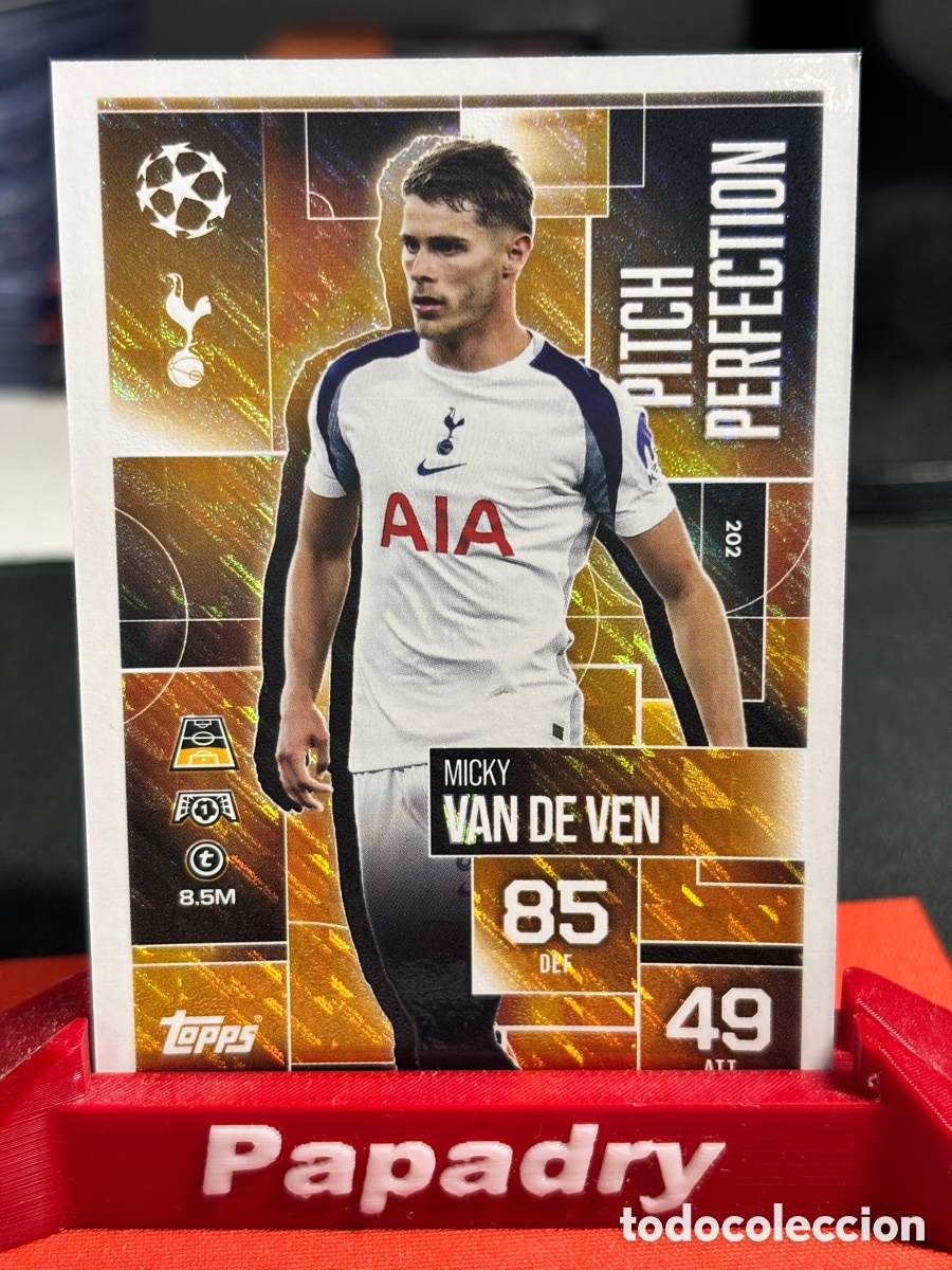 Cromos de Futebol: TOPPS MATCH ATTAX Extra CL 2025/26 Van De Ven Pitch Perfection Tottenham Hotspur