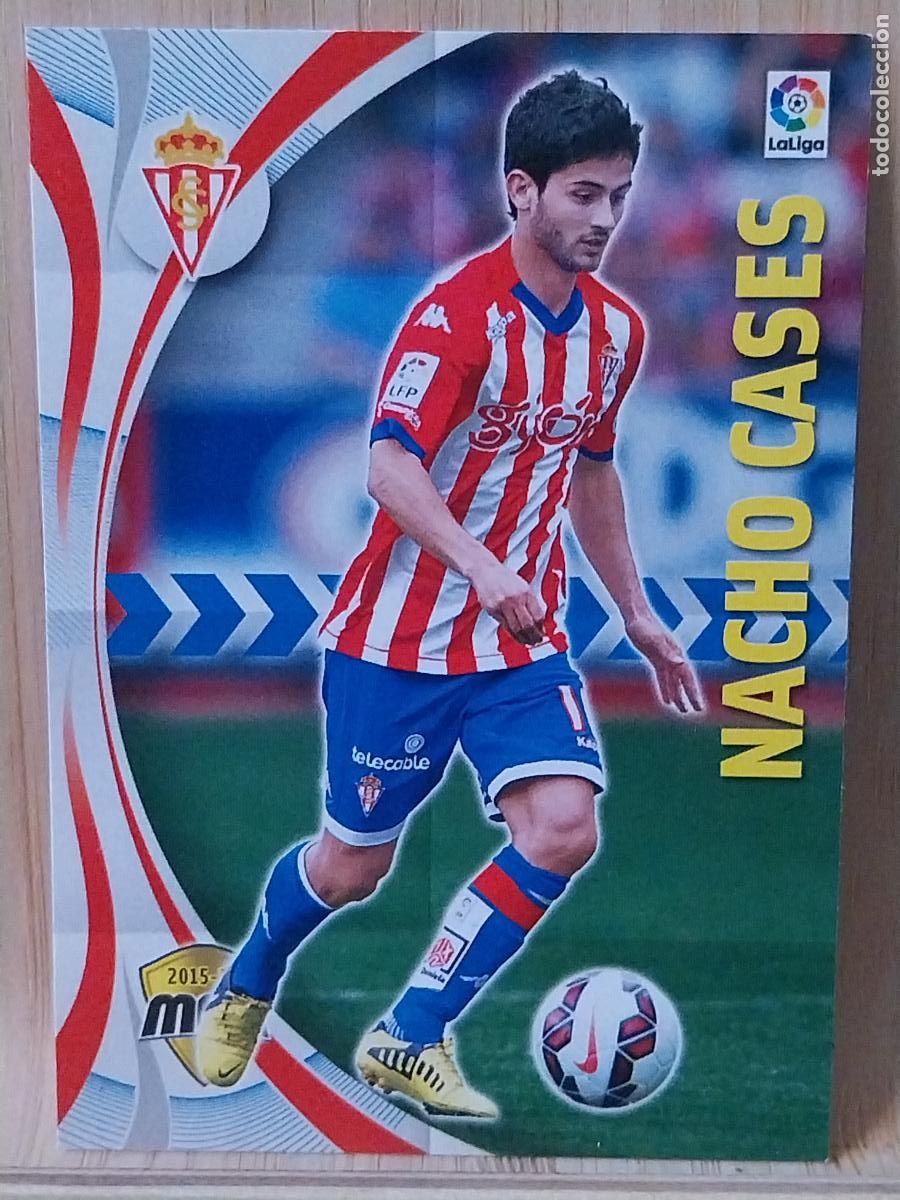 Cromos de F&uacute;tbol: NACHO CASES SPORTING GIJON PANINI MGK MEGAKRAKS 2015 15 16 CROMO 470 - ORIGINAL TRADING CARD