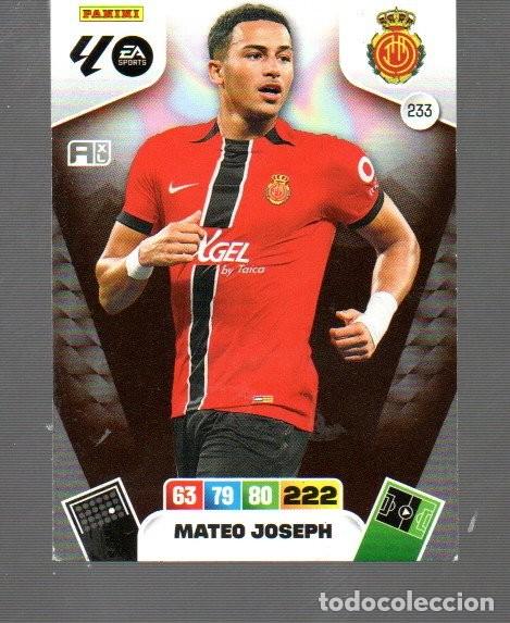 Cromos de F&uacute;tbol: CROMOS DE FUTBOL XL. ADRENALYN PANINI DEL MALLORCA N&ordm; 233 DEL A&Ntilde;O 2025/26 MATEO JOSEPH