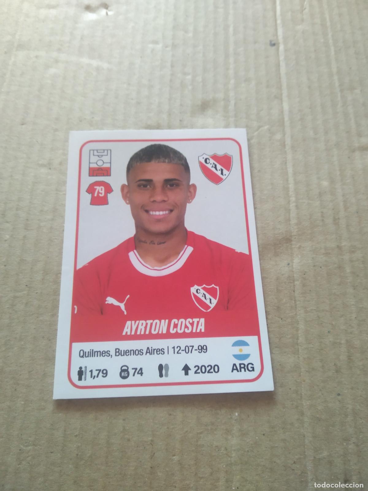 Cromos de F&uacute;tbol: 248 AYRTON COSTA INDEPENDIENTE CROMO FUTBOL ARGENTINO PANINI LIGA ARGENTINA 2023