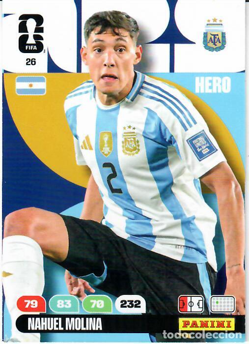 Cromos de F&uacute;tbol: PANINI ADRENALYN MUNDIAL WORLD CUP 2026 - N&ordm; 26 - NAHUEL MOLINA - ARGENTINA