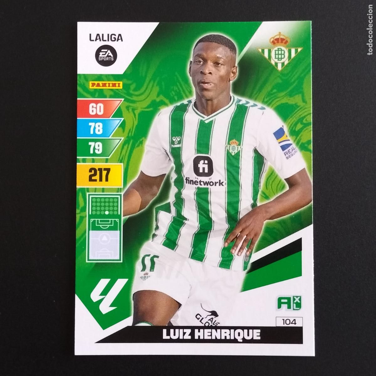 Cromos de F&uacute;tbol: 104 LUIZ HENRIQUE BETIS CROMOS ADRENALYN XL LALIGA CARD 2023 2024 23 24 PANINI