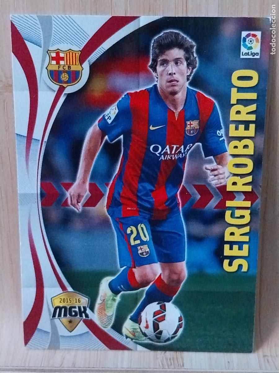 Figurine di Calcio: SERGI ROBERTO BARCELONA PANINI MGK MEGAKRAKS 2015 15 16 CROMO 69 - ORIGINAL TRADING CARD