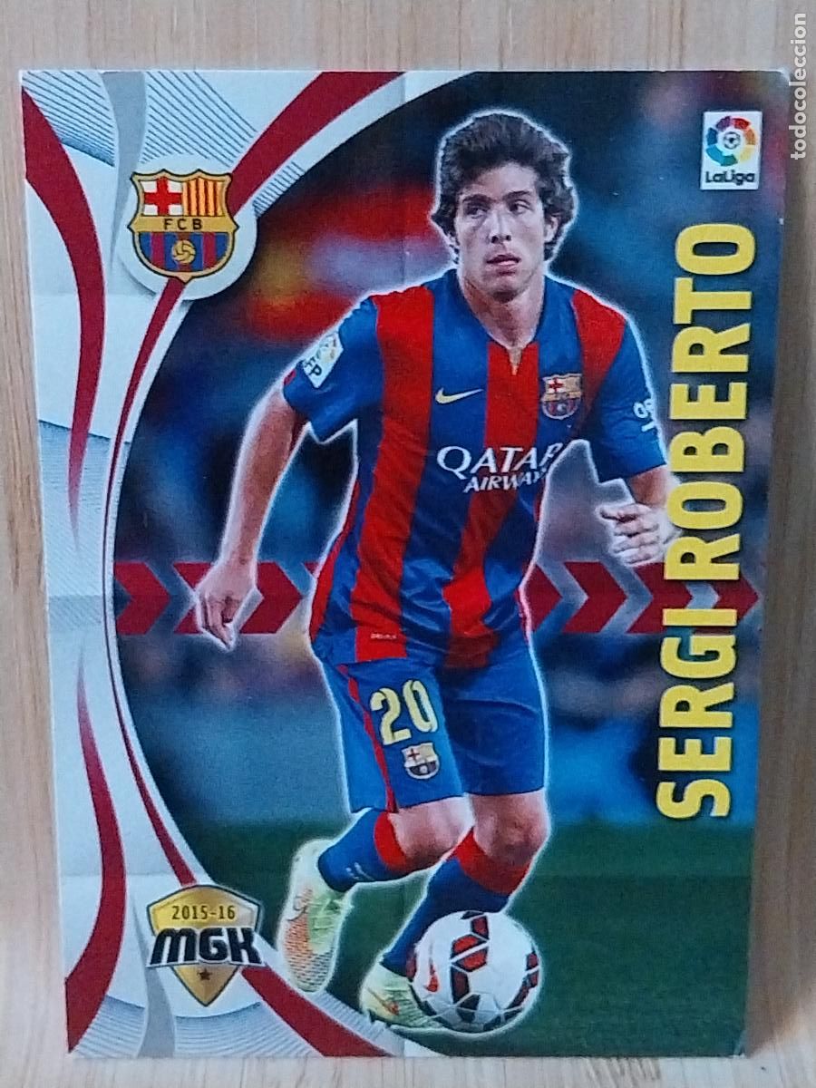 Figurine di Calcio: SERGI ROBERTO BARCELONA PANINI MGK MEGAKRAKS 2015 15 16 CROMO 69 *- ORIGINAL TRADING CARD