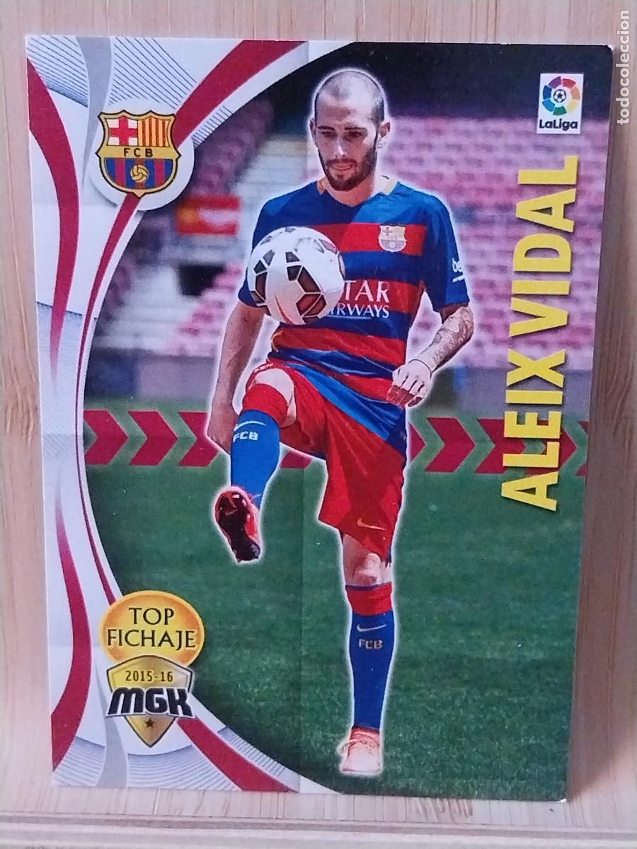 Football Stickers: ALEIX VIDAL BARCELONA PANINI MGK MEGAKRAKS 2015 15 16 CROMO 76 *- ORIGINAL TRADING CARD