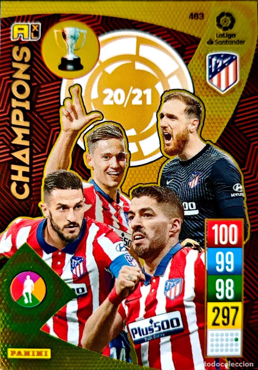 Football Stickers: 463 Koke Suarez Llorente Oblak - Atletico Madrid - CHAMPIONS - PANINI Adrenalyn XL 2021 2022 21 22